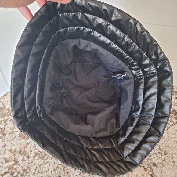 ANTHROPOLOGIE | Black Faux Leather Bucket Hat  one size - Picture 4 of 8